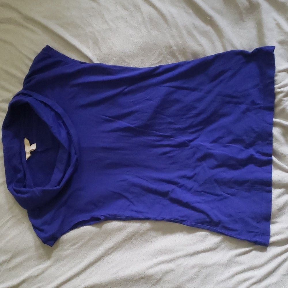 Cobalt Banana Republic cowl neck sleeveless tshirt size S. VGUC.